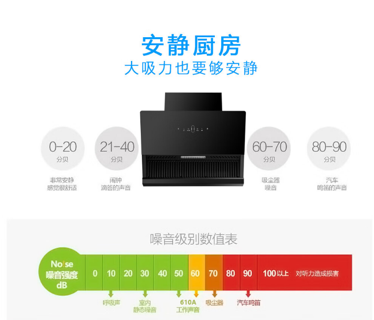 静音式小规格尺寸油烟机